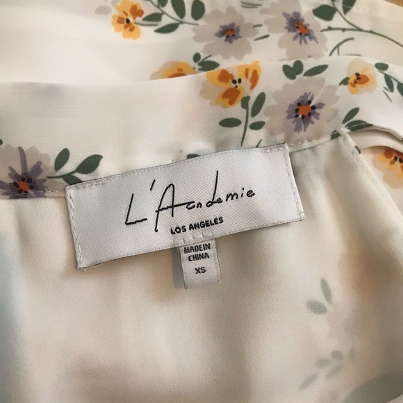 Revolve L’academie | Tie Neck Cold Shoulder Blouse - Picture 7 of 8